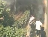 فيديو.. قارئ يشارك بحريق داخل مدرسة فنية فى باب الشعرية بسبب عقب سيجارة