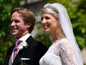 صور.. الملكة إليزابيث والأمير هارى يحضران زفاف ملكي فى قلعة وندسور
