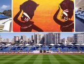 صور.. استاد الإسكندرية كما لم تره من قبل.. الاستاد الدولى فى أبهى صوره بعد انتهاء التطوير استعدادا لأمم أفريقيا 2019.. السور الخلفى يتزين بـ30 صورة رسم جرافيتى تعبر عن القارة.. واللجنة تتسلمه الأسبوع المقبل