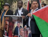 حقوقيون يتظاهرون أمام سفارة تركيا بباريس للمطالبة بمحاكمة أردوغان.. صور
