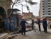 صور.. السيطرة على حريق داخل كشك فى مصر الجديدة دون اصابات