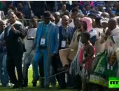 شاهد.. رئيس جنوب إفريقيا الجديد يرقص فى حفل مراسم تنصيبه