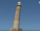 "وأن المساجد لله".. جامع النورى بالموصل يشتهر بمنارته المحدبة نحو الشرق