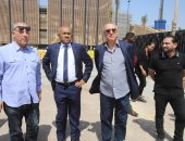 صور.. أحمد أحمد وأبو ريدة يزوران استاد القاهرة