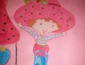 الطفلة هاجر تشارك برسوماتها الكرتونية.. وتؤكد فى الريف ما فيش اهتمام بالرسم