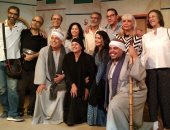 صور.. سيد رجب وأحمد كمال يحضران "الطوق والأسورة" على مسرح السلام