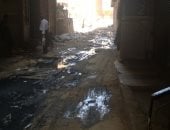 مياه الصرف الصحى تحاصر شوارع منطقة أم بيومى بشبرا الخيمة