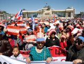 صور.. آلاف يحتشدون فى منغوليا مطالبين بتنحى الحكومة وسط مزاعم فساد