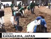 شاهد.. حملة لتنظيف شواطئ اليابان من البلاستيك