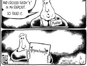 فى كاريكاتير واشنطن بوست.. مولر يدعو للبدء فى إجراءات عزل ترامب