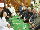 صور.. محافظ أسوان يشهد الاحتفال بليلة القدر بمسجد الحاج حسن