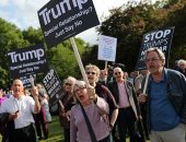 صور.. انطلاق المظاهرات ضد ترامب فى لندن بعد ساعات من بدء زيارته
