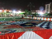 تجهيز ساحة صلاة لاستقبال مصلين عيد الفطر فى حلوان