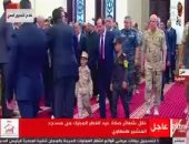 الرئيس السيسي يصل مسجد المشير لأداء صلاة العيد 
