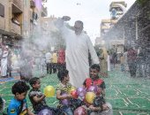 لعب وفرحة وحب .. أهالى العزبة القبلية بحلوان يحتفلون بالعيد
