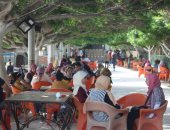 صور .. حدائق كفر الشيخ تكتظ بالزائرين لقضاء ثانى أيام عيد الفطر  