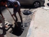 صور.. مواجهة أزمات الصرف الصحى خلال إجازة عيد الفطر بالإسكندرية