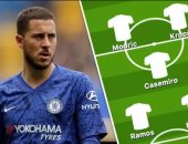 تشكيل ريال مدريد فى الموسم الجديد بعد ضم هازارد.. بنزيما على الدكة