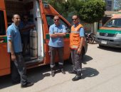 صورة.. 21 سيارة إسعاف مجهزة بعناية مركزة لتأمين لجان الثانوية العامة ببنى سويف