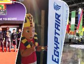 صور.. "الطيران المدنى" يضع اللمسات النهائية لاستقبال وفود بطولة الأمم الأفريقية.. الصالة المخصصة تتزين لاستقبال الوفود بوضع لافتات تحمل تصميمات "كان" 2019.. وفرق مخصصة بالمطار لسرعة إنهاء إجراءات ضيوف الحدث