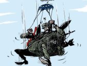 كاريكاتير الصحف السعودية : ايران تهبط بمظلة الإتحاد الأوروبى