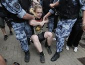 صور..القبض على 94 شخصا على الأقل فى احتجاجات بموسكو