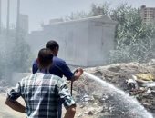 صور .. السيطرة على حريق محدود بالطريق الدولى شرق الاسكندرية 