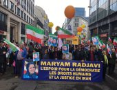 الموت لخامنئى.. حرق صورة مرشد إيران فى مظاهرات بروكسل