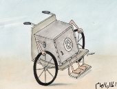 كاريكاتير الصحف الكويتية ..  المال العام يسير بواسطة كرسى متحرك