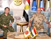 الفريق محمد فريد يلتقى رئيس هيئة الأركان المشتركة لقوات الدفاع الذاتى اليابانية