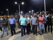 محافظ السويس يشهد بروفة تشغيل الأضواء بالاستاد الجديد قبل أمم أفريقيا