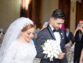 شاهد.. إسلام أبو سليمة ببدلة الزفاف مع العروسة 