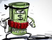 كاريكاتير لوكالة "سبوتنيك" يسخر من الدولار: أكبر إرهابى يهدد العالم