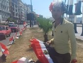 فيديو وصور.. بائعو الأعلام بالإسكندرية: انتعاش حركة البيع بسبب الأمم الأفريقية