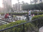 صور..توافد المواطنين على مراكز الشباب بالقليوبية لمشاهدة مبارة مصر  وزيمباوى