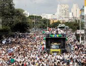 شاهد.. بولسونارو أول رئيس يحضر العيد الإنجيلى العظيم بالبرازيل