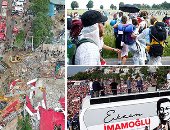 صور.. العالم هذا المساء.. المعارضة التركية تحشد أنصارها فى إسطنبول قبل انطلاق انتخابات الإعادة.. الشرطة الألمانية تتصدى لمسيرة غرب البلاد ضد تغير المناخ.. وانهيار مبنى فى كمبوديا وعشرات المفقودين تحت الأنقاض