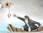 كاريكاتير الصحف الإماراتية.. إيران فى انتظار طوق النجاة من الاتحاد الأوروبى