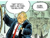 "تويتر والجولف" استراتيجية ترامب نحو إيران فى كاريكاتير "يو إس إيه توداى"