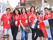 صور.. الجنس الناعم والأطفال يزينان استاد القاهرة قبل مباراة مصر والكونغو