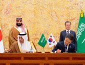 رئيس كوريا الجنوبية وولى العهد السعودى يشهدان توقيع مذكرات تفاهم بين الدولتين