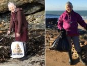 حلفت تخليها نضيفة.. جدة إنجليزية تنظف 52 شاطئا من مخلفات البلاستيك