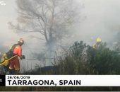 فيديو.. حرائق هائلة فى إسبانيا تغذيها الموجة الحارة