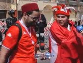 فيديو.. جمهور تونس: الشعب المصرى فرحان بوجودنا وأكلنا حمام محشى وعكاوى