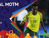 بيرسي تاو أفضل لاعب في مباراة جنوب إفريقيا ضد ناميبيا
