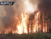 "مشهد يحبس الأنفاس".. شاهد الغابات الروسية تعانى من حرائق مرعبة
