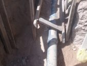 مواسير الصرف الصحى  تغرق قرية عرابة أبو عزيز بمحافظة سوهاج