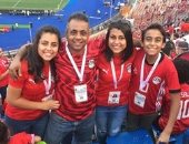 "رجعنا الاستاد".. "نادى" يشارك بصور مع عائلته خلال تشجيع منتخب مصر 