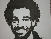 قارئة تشارك بموهبتها فى الرسم لمحمد صلاح وعمرو دياب