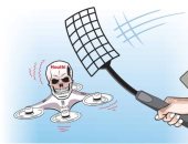 كاريكاتير الصحف السعودية.. الدفاع الجوى السعودى يعترض طائرات الحوثى المسيرة